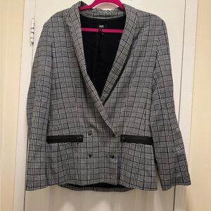 PAIGE Checkered Black and White Blazer Size Medium